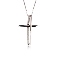 Collar Mirco Visconti Mujer in Oro blanco Diamante 0.06 Ct BR781 - BR781
